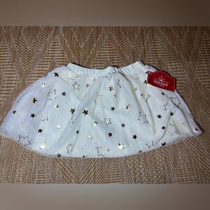 Holiday Time Toddler Girl Golden Star Ivory Tutu Skirt,Size 3T,NWT